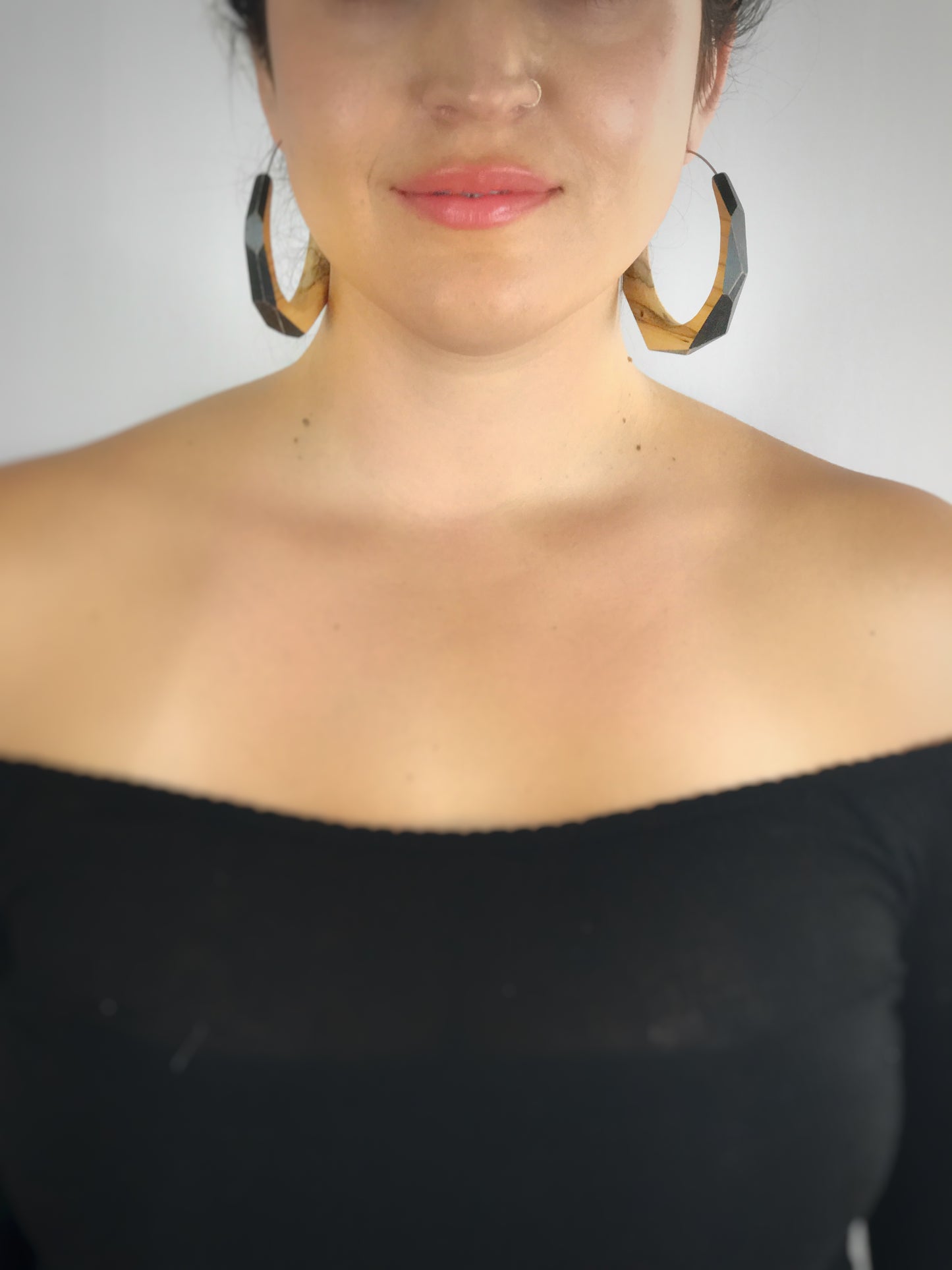 Faceted Hoops - Large